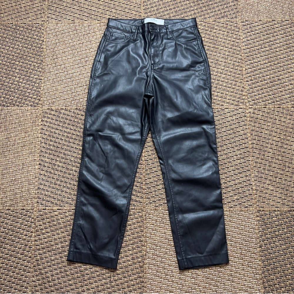 Hollister Black Faux Leather Ultra High-Rise Pants 9R